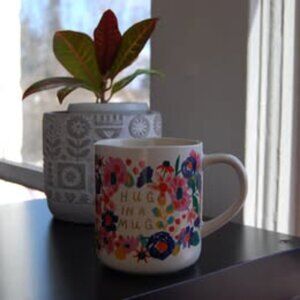 Opalhouse "Hug in a Mug" Colorful Floral Springtime Mug